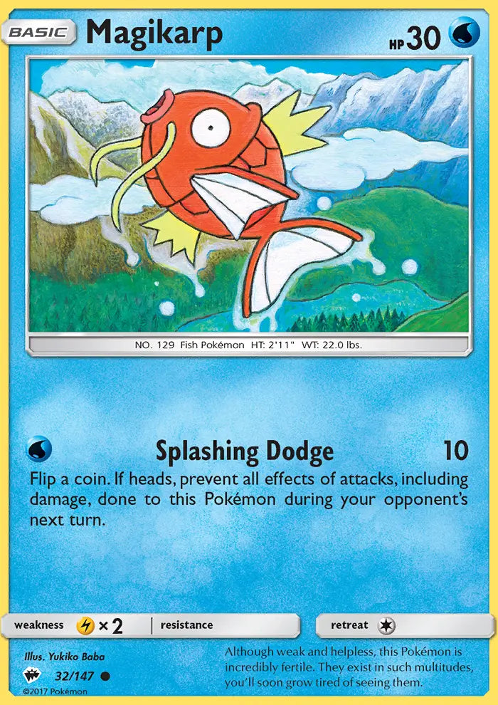 Magikarp 32 Burning Shadows Pokesingles