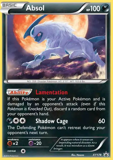 Absol XY178 XY Black Star Promos Pokesingles