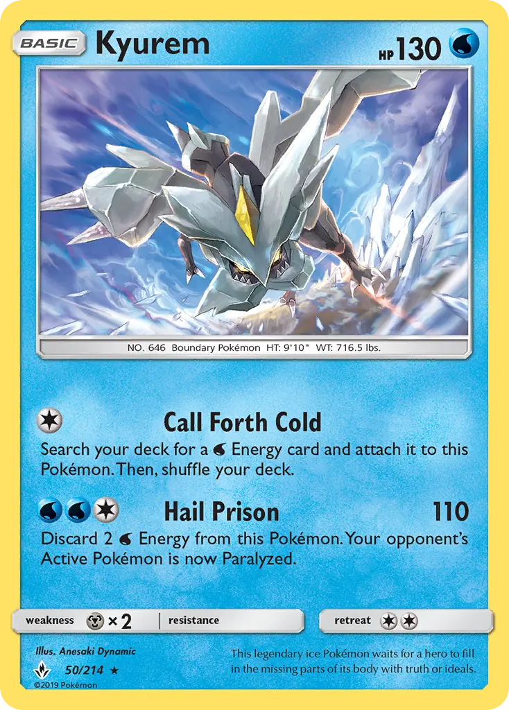 Kyurem 50 Unbroken Bonds Pokesingles