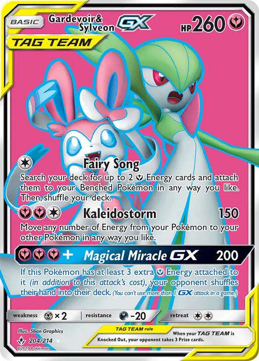 Gardevoir & Sylveon GX 204 Unbroken Bonds Pokesingles