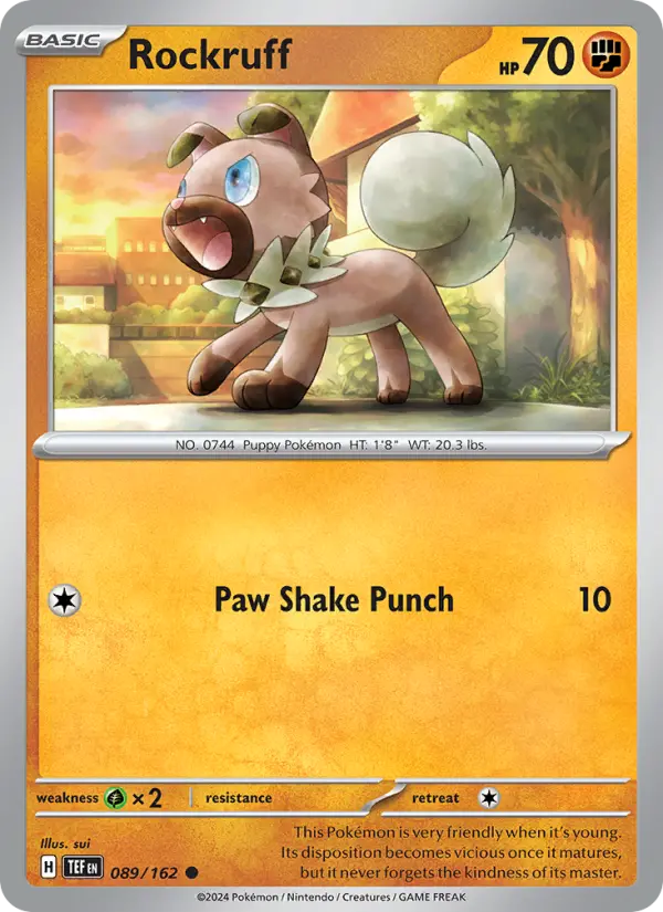 Rockruff 89 Temporal Forces Pokesingles