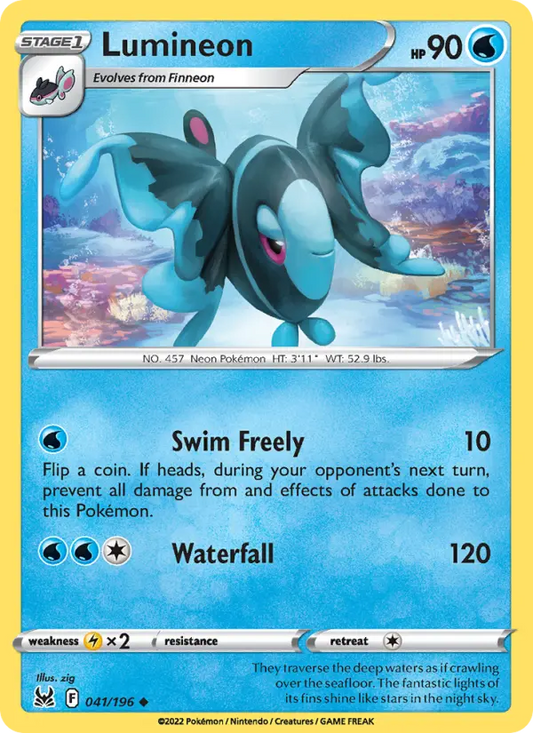 Lumineon 41 Lost Origin Pokesingles