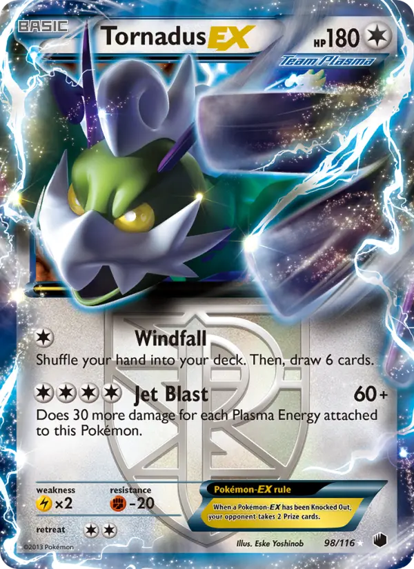 Tornadus-EX 98 Plasma Freeze Pokesingles