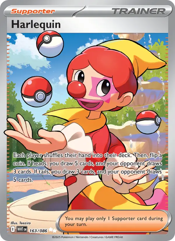 Harlequin 163 White Flare Pokesingles