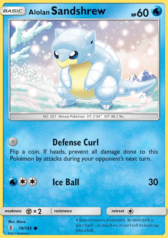 Alolan Sandshrew 19 Guardians Rising Pokesingles