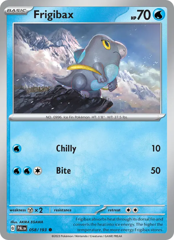 Frigibax 58 Paldea Evolved Pokesingles
