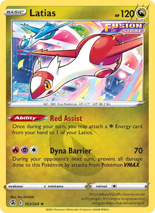 Latias 193 Fusion Strike Pokesingles