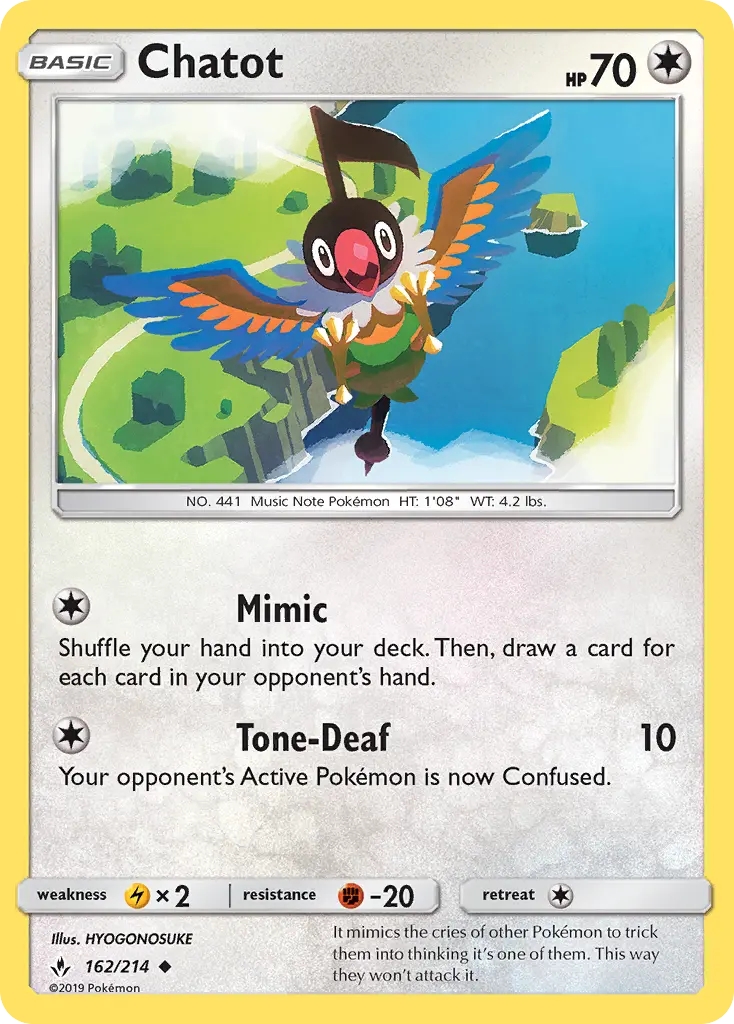 Chatot 162 Unbroken Bonds Pokesingles