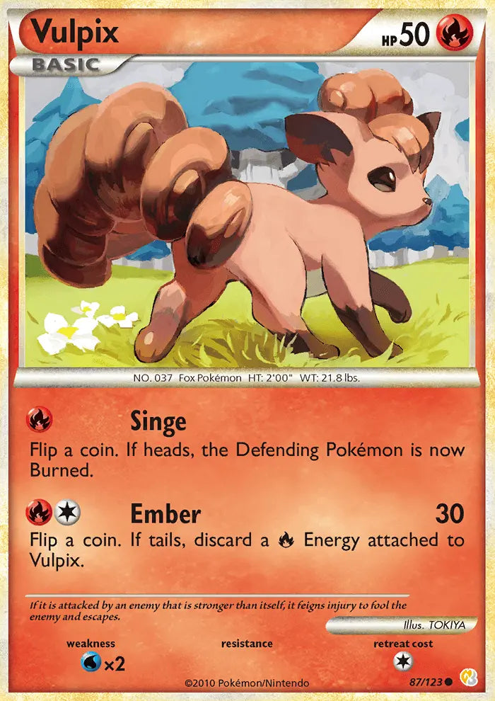 Vulpix 87 HeartGold SoulSilver Pokesingles