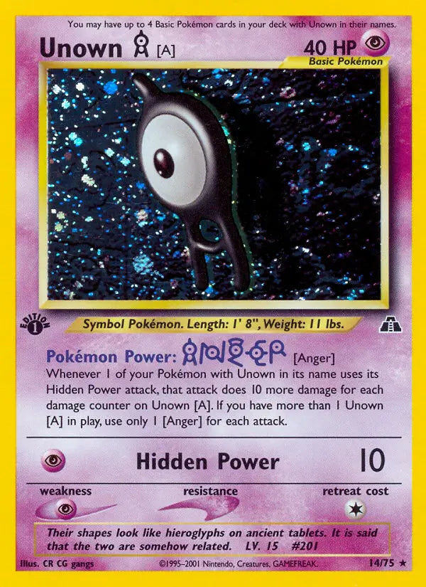 Unown [A] 14 Neo Discovery Pokesingles