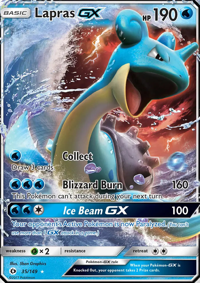 Lapras GX 35 Sun & Moon Pokesingles