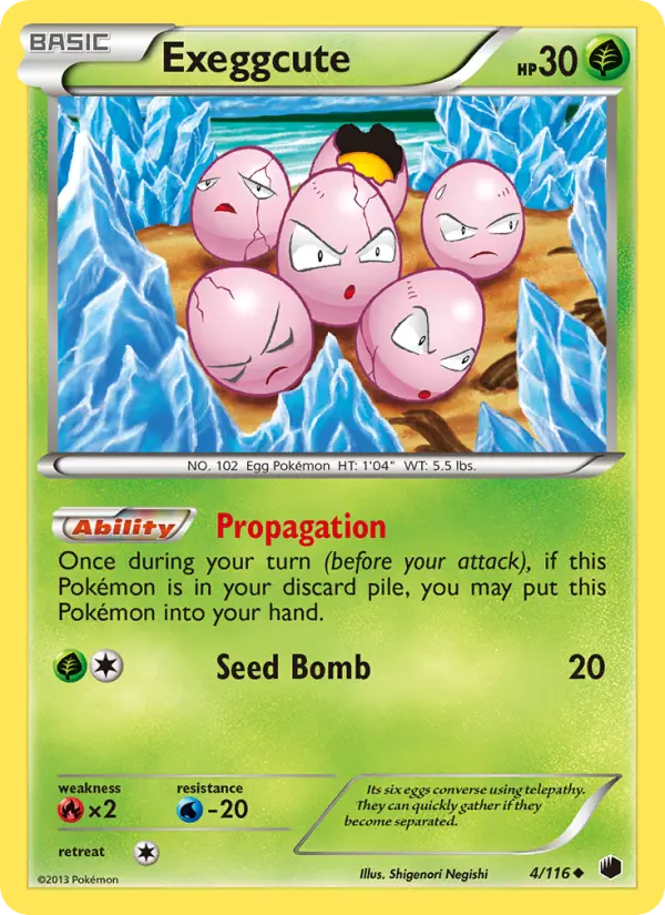 Exeggcute 4 Plasma Freeze Pokesingles