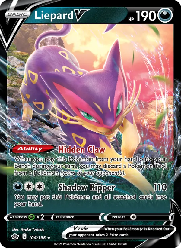 Liepard V 104 Chilling Reign Pokesingles