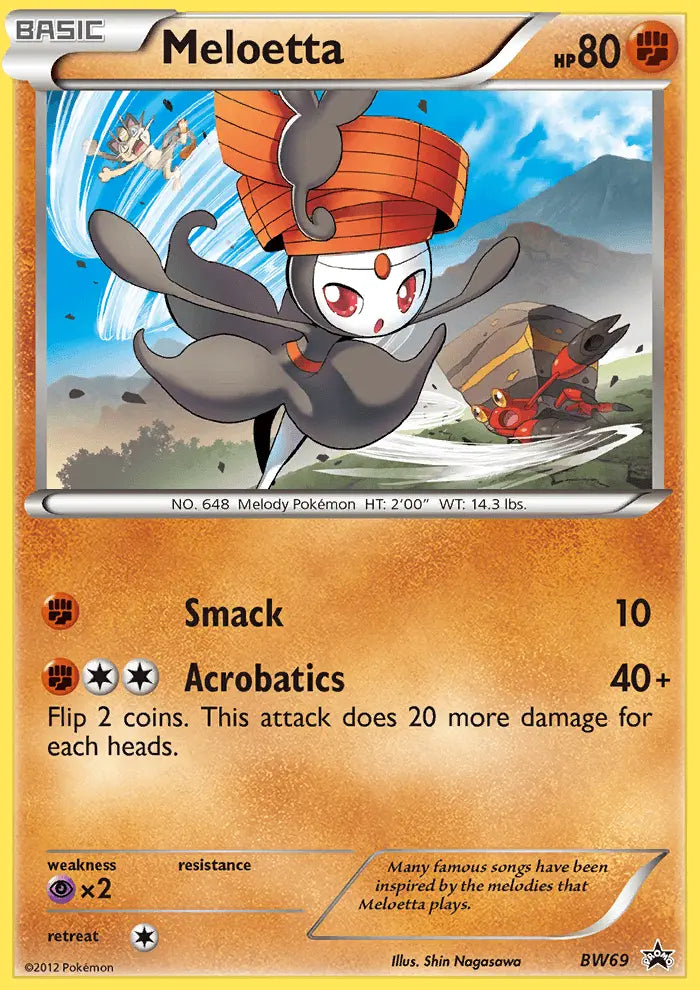 Meloetta BW69 BW Black Star Promos Pokesingles