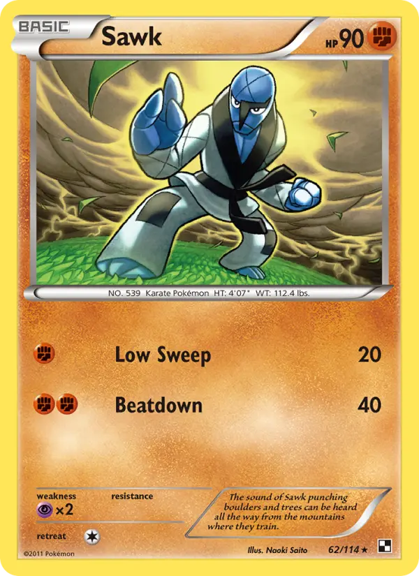 Sawk 62 Black & White Pokesingles