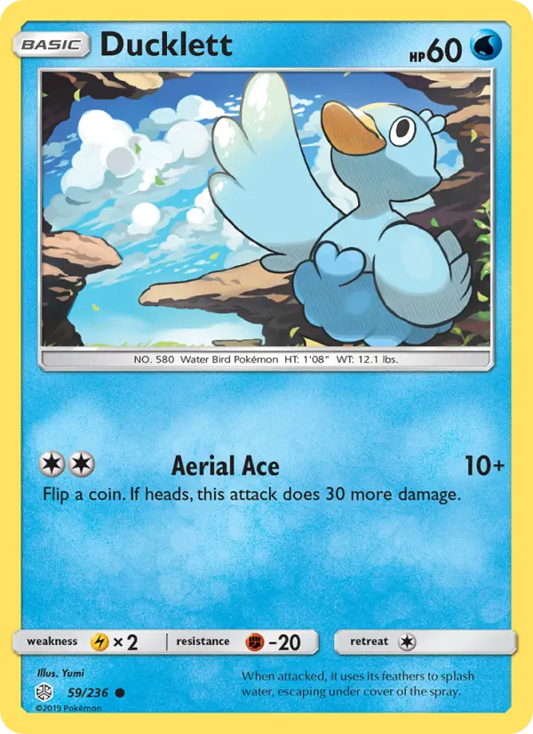 Ducklett 59 Cosmic Eclipse Pokesingles