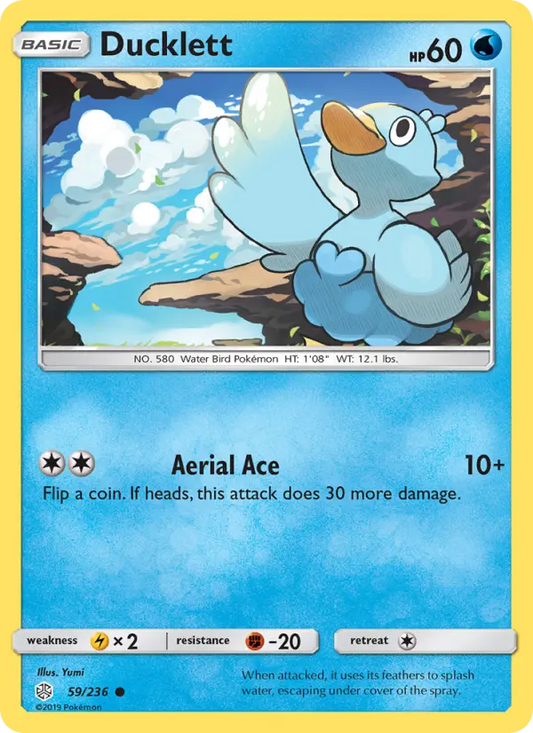Ducklett 59 Cosmic Eclipse Pokesingles