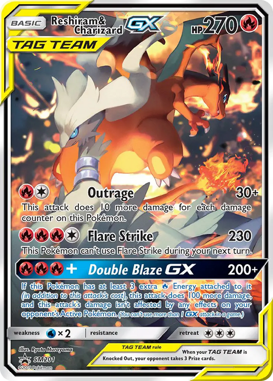 Reshiram & Charizard GX SM201 SM Black Star Promos Pokesingles