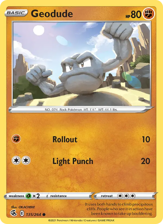 Geodude 135 Fusion Strike Pokesingles