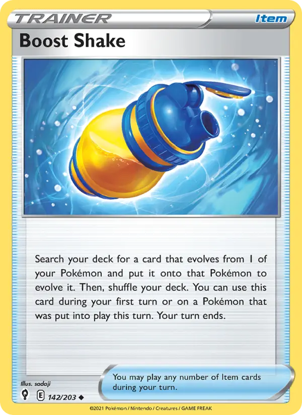 Boost Shake 142 Evolving Skies Pokesingles