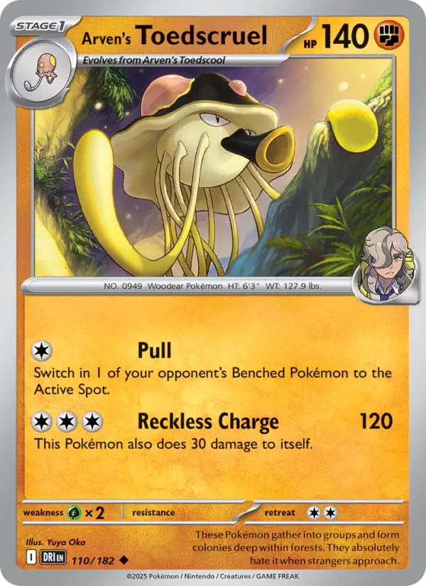 Arven's Toedscruel 110 Destined Rivals Pokesingles