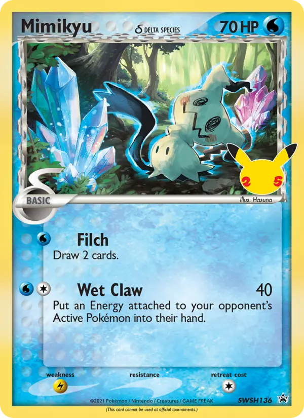 Mimikyu SWSH136 SWSH Black Star Promos Pokesingles