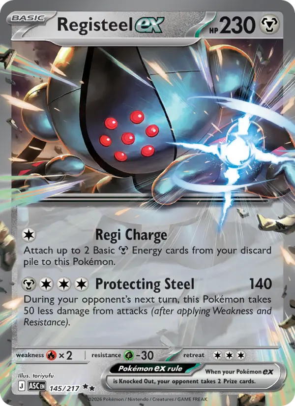 Registeel ex 145 Ascended Heroes Pokesingles