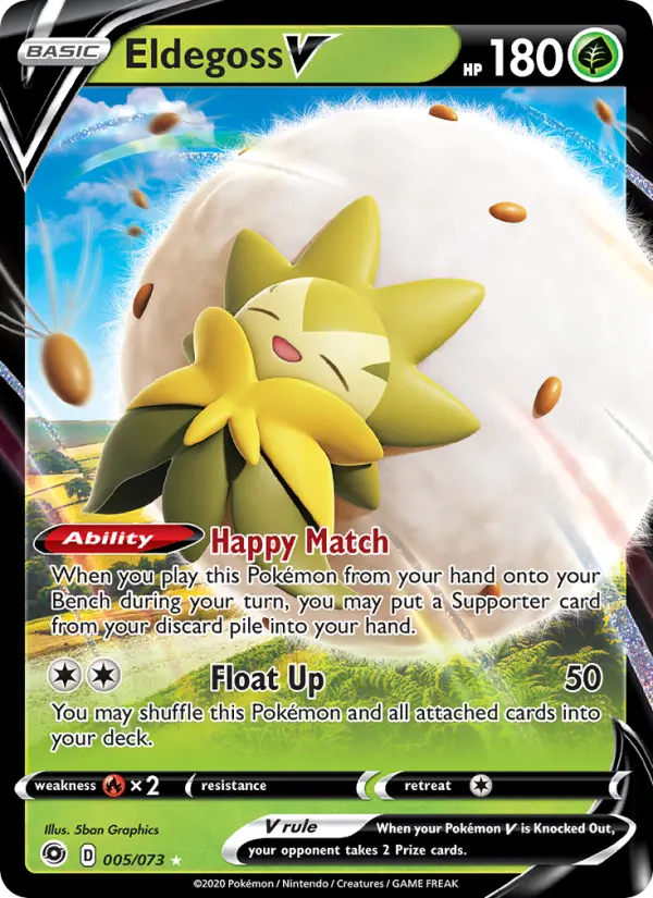 Eldegoss V 5 Champion's Path Pokesingles