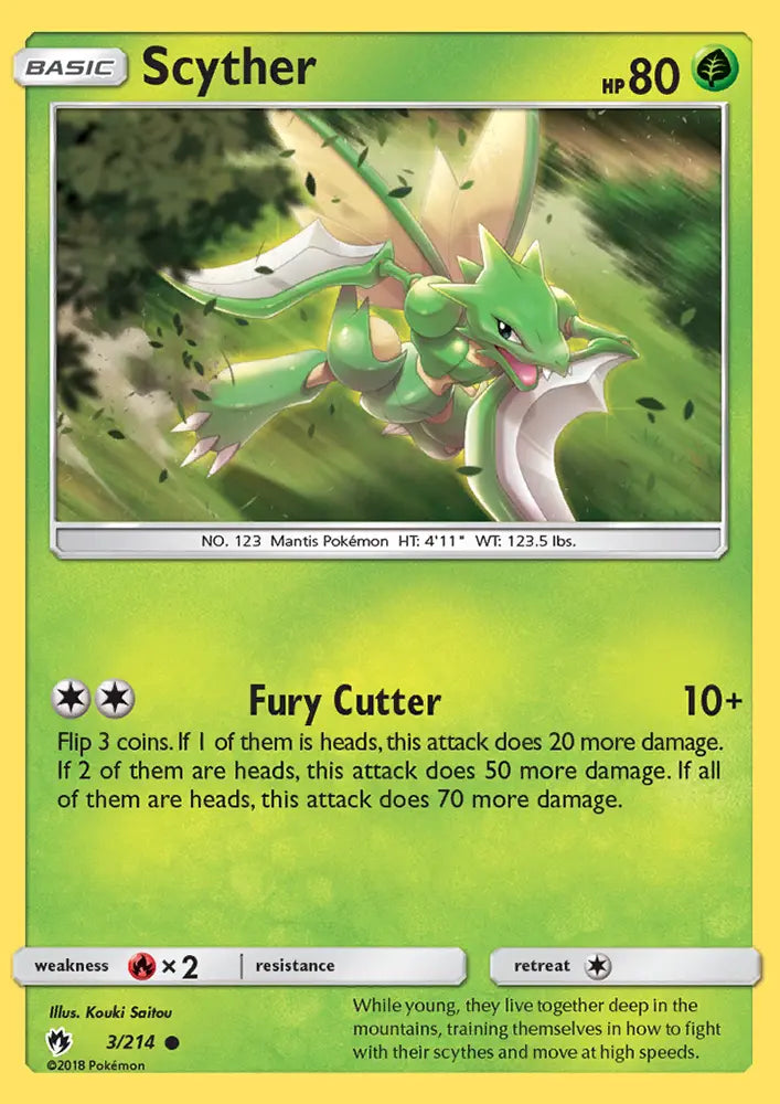 Scyther 3 Lost Thunder Pokesingles