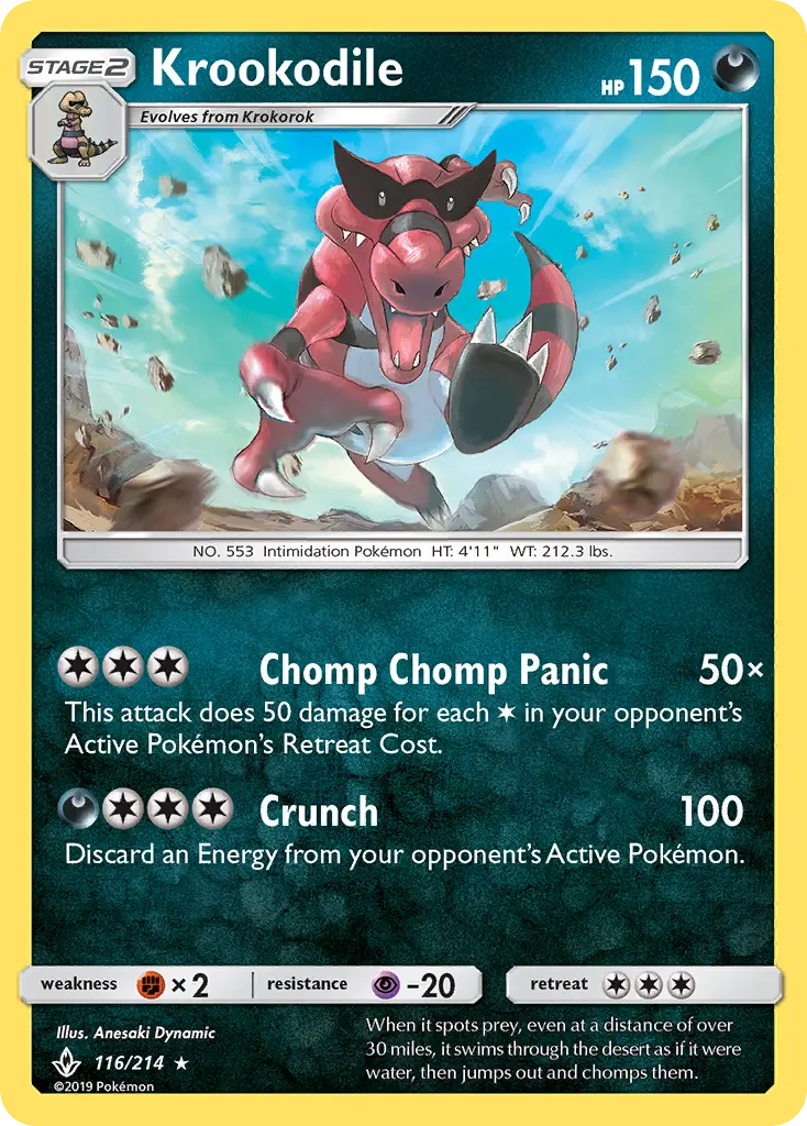 Krookodile 116 Unbroken Bonds Pokesingles