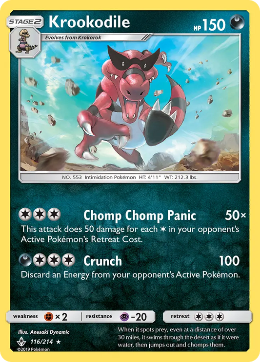 Krookodile 116 Unbroken Bonds Pokesingles