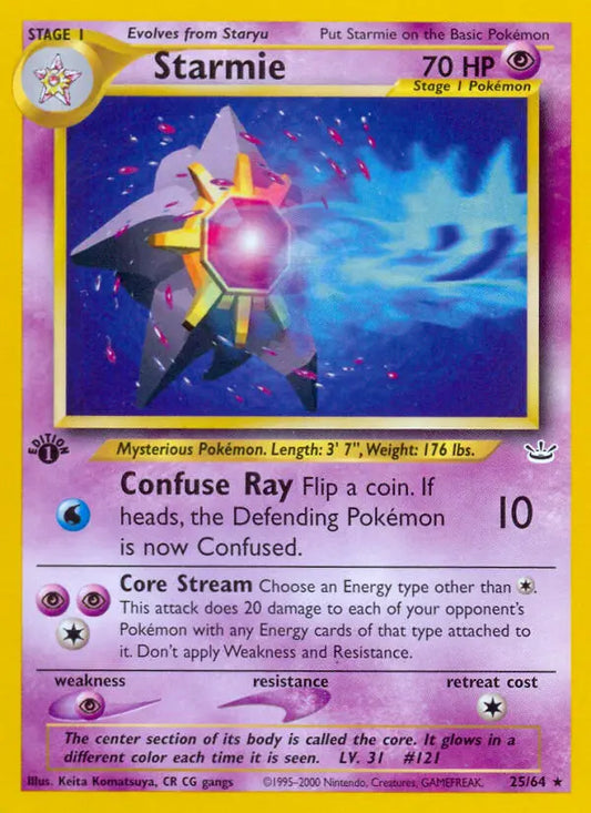 Starmie 25 Neo Revelation Pokesingles