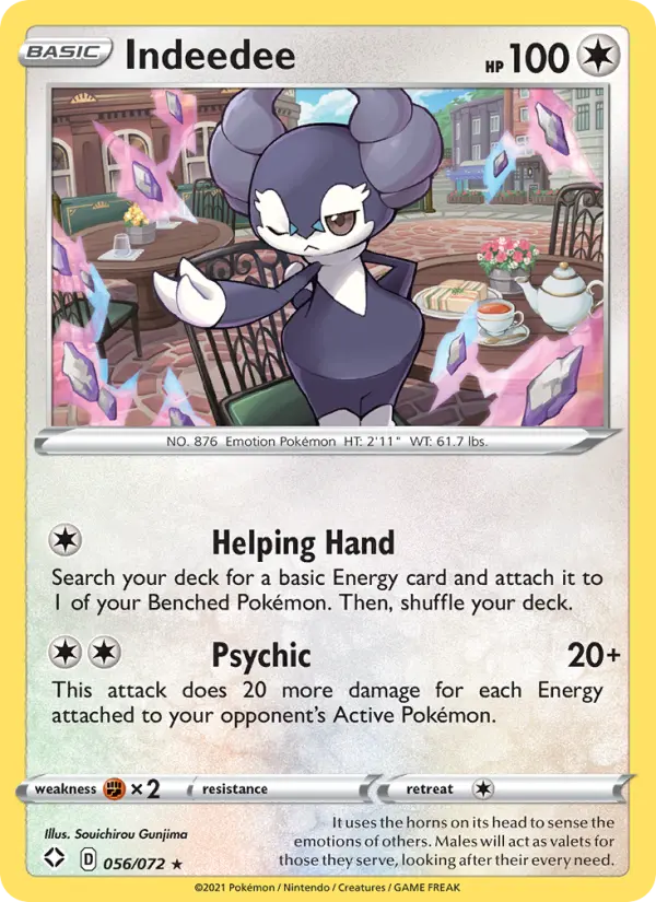 Indeedee 56 Shining Fates Pokesingles