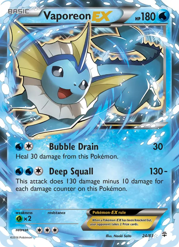 Vaporeon EX 24 Generations Pokesingles