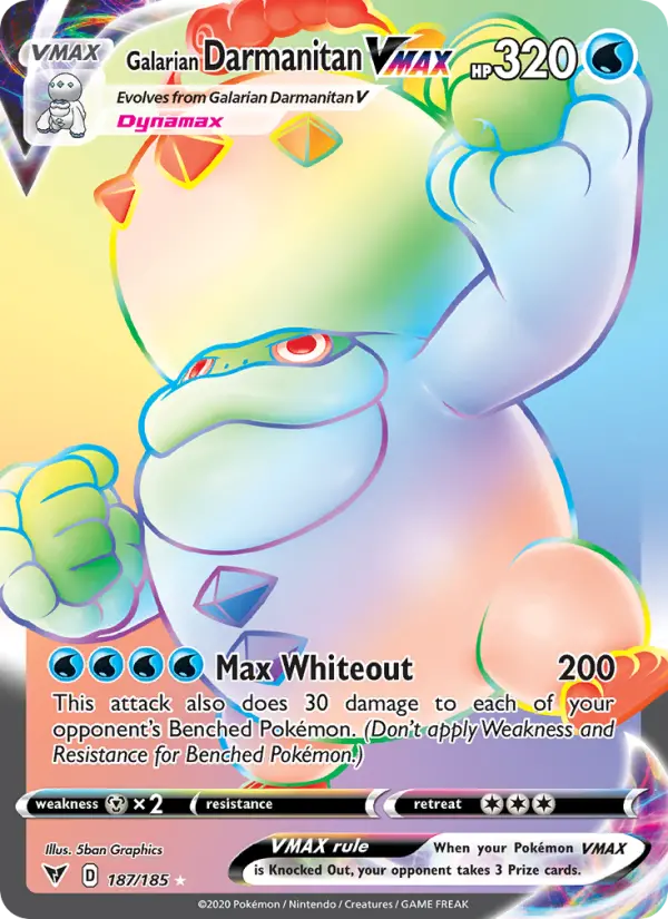 Galarian Darmanitan VMAX 187 Vivid Voltage Pokesingles