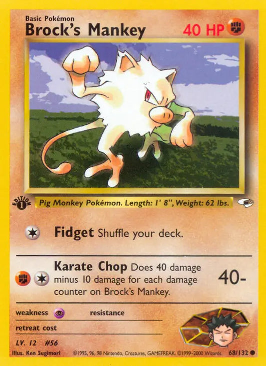 Brock's Mankey 68 Gym Heroes Pokesingles