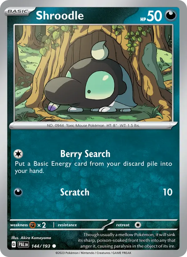 Shroodle 144 Paldea Evolved Pokesingles