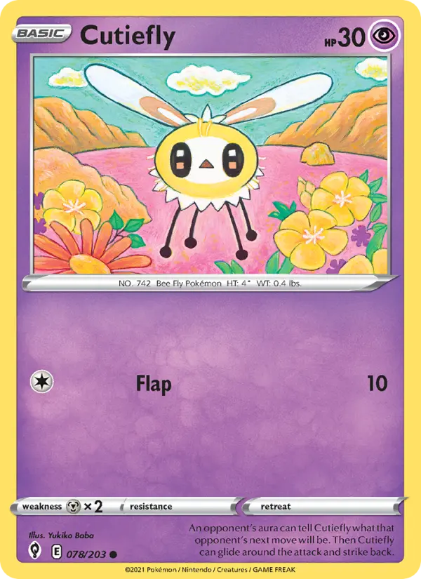 Cutiefly 78 Evolving Skies Pokesingles