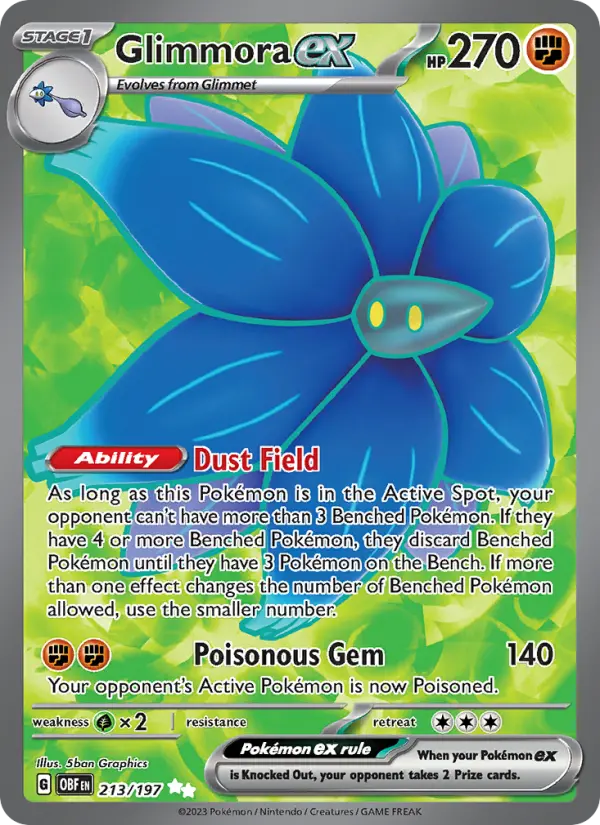 Glimmora ex 213 Obsidian Flames Pokesingles