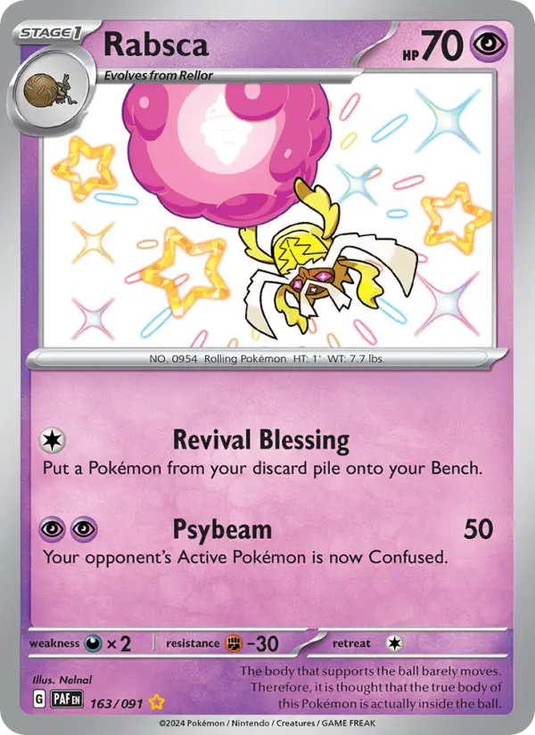 Rabsca 163 Paldean Fates Pokesingles