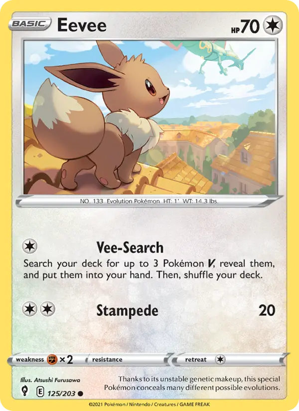 Eevee 125 Evolving Skies Pokesingles