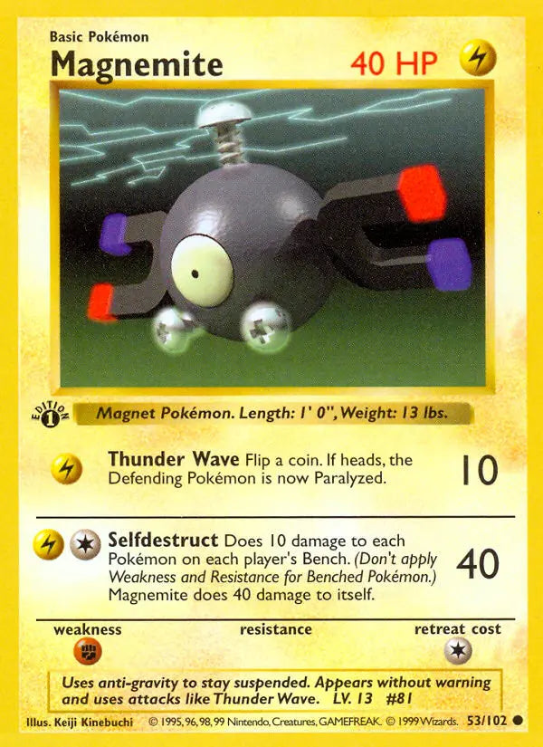 Magnemite 53 Base Set Pokesingles