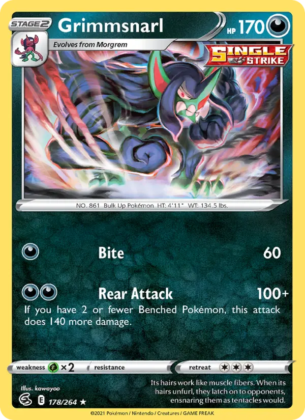 Grimmsnarl 178 Fusion Strike Pokesingles