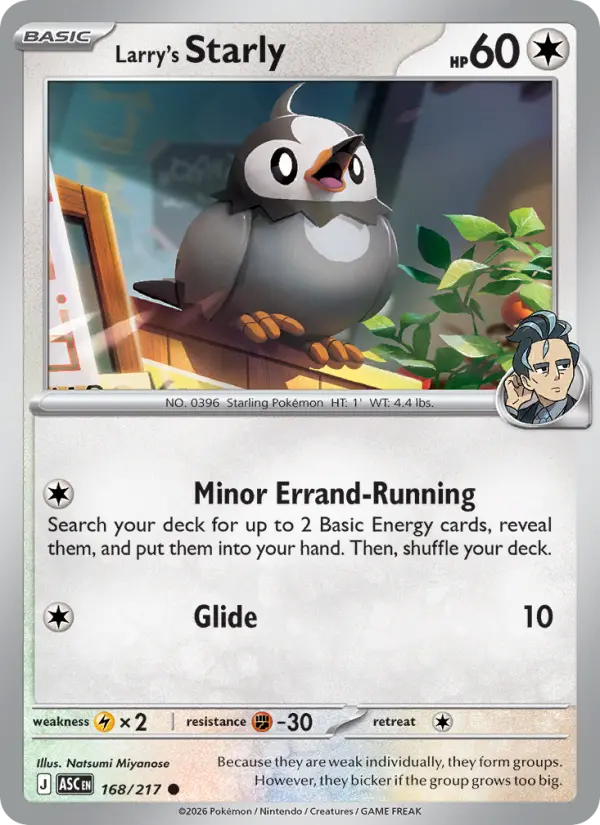 Larry's Starly 168 Ascended Heroes Pokesingles