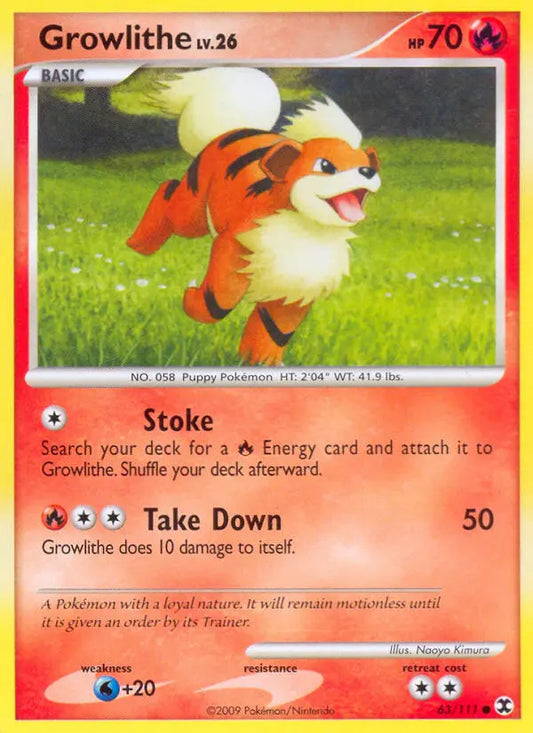 Growlithe 63 Rising Rivals Pokesingles