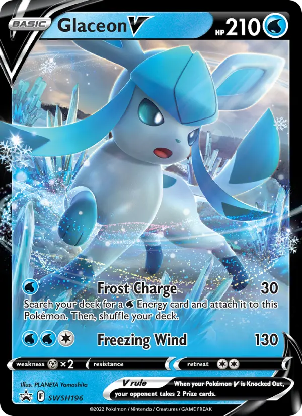 Glaceon V SWSH196 SWSH Black Star Promos Pokesingles