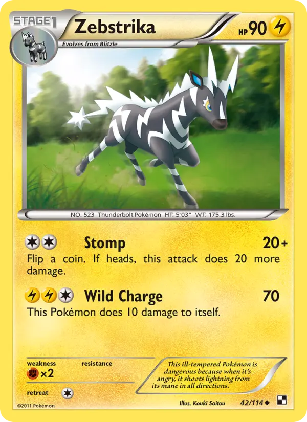 Zebstrika 42 Black & White Pokesingles
