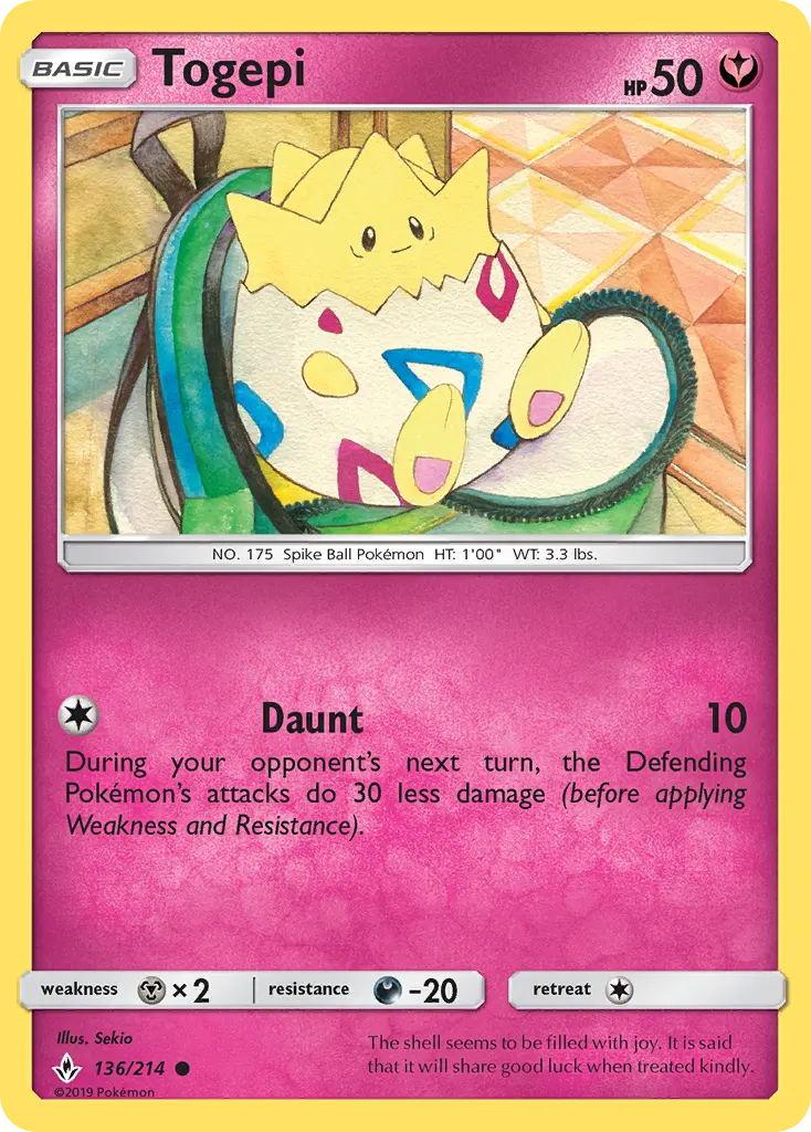Togepi 136 Unbroken Bonds Pokesingles