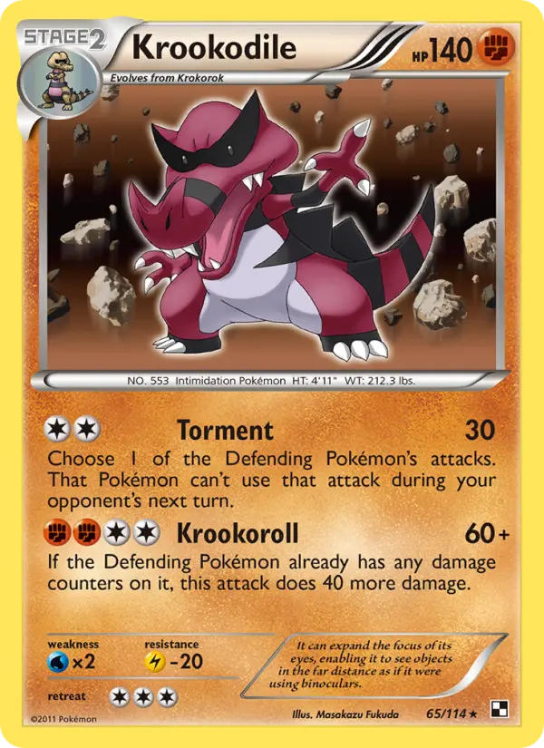 Krookodile 65 Black & White Pokesingles