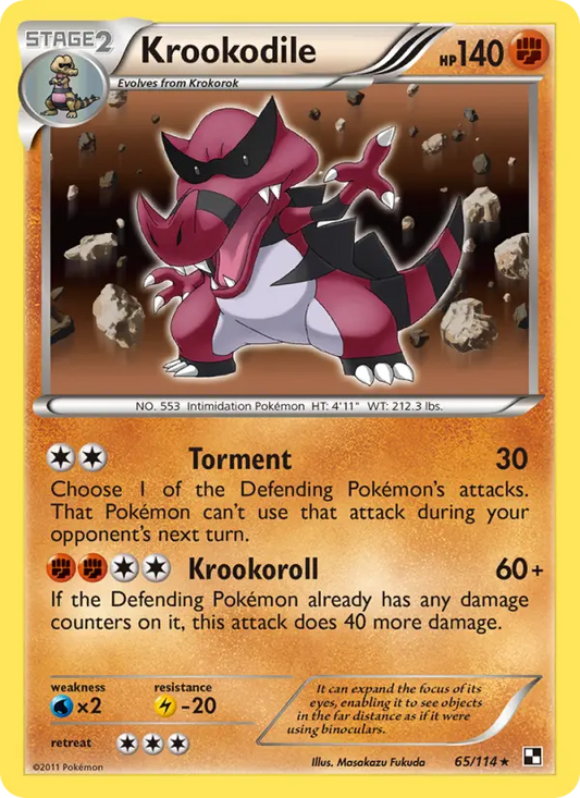 Krookodile 65 Black & White Pokesingles